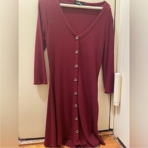 Lulus long sleeve red dress, XS. New & never worn.